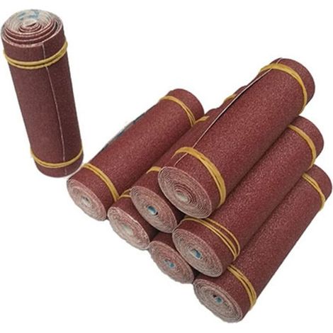 1 rouleau de papier de verre 100 mm x 1 000 mm, papier de verre de polissage pour outils de meulage, traitement des métaux, travail du bois, abrasif 80 mesh