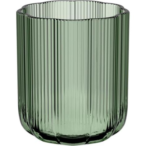 Vase, Hauteur : env. 15 cm, Vert, Vase en Verre Floral pour des Notes Florales fraîches, Verre (1/4)