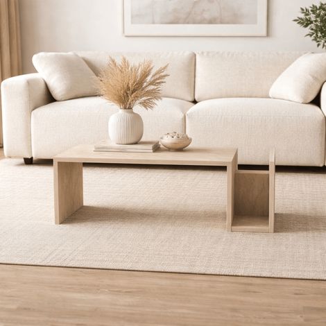 Couchtisch Rechteckiger Travertin – 87x50 cm – Mebo