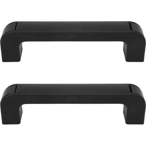 Lot de 2 poignées carrées pour équipements industriels, poignées d'armoires électriques, quincaillerie, 8,5 x 160 mm (1/5)