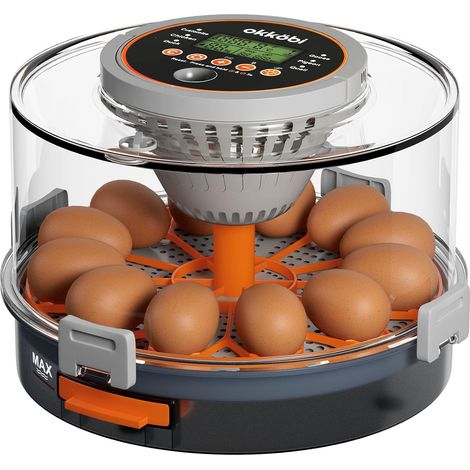 Couveuse œuf automatique,Incubateur œuf automatique 12 œufs,Couveuse avec retournement automatique et humidité réglable,Mire œuf intégrée,Facile à utiliser (1/5)
