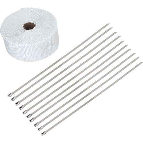 Nastro isolante per tubi di scarico, fascia termica per moto, facile da usare per decorare la tua auto. (1/4)