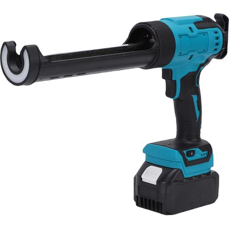 Pistolet à mastic électrique avec éclairage, 6 vitesses, alimenté par batterie, pour cartouches de mastic et d'adhésif de 10 oz/300 ml, prise UE (1/5)