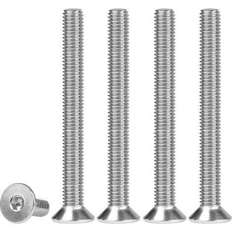 Vis à Tête Fraisée M4x40mm, 20 Pièces Vis Boulon 304 Inox, Vis Hexagonales Acier Inoxydable A2 V2A Filetage, Métrique Cylindrique Avec Six Pans Creux Vis (DIN7991/ISO10642) (1/5)