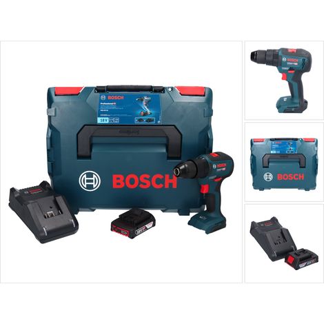 Bosch GSB 18V-55 Professional Avvitatore a percussione a batteria 18 V 55 Nm Brushless + 1x batteria 2,0 Ah + caricabatteria + L-Boxx