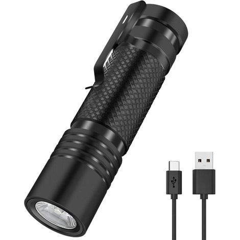 Ultra Powerful Torch, Mini Led TYPE-C Rechargeable Flashlight 800 Lumens (1/5)