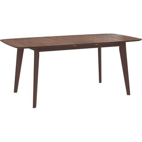 Table rectangulaire 4/6 personnes extensible en bois foncé 150/180 cm - OMAN