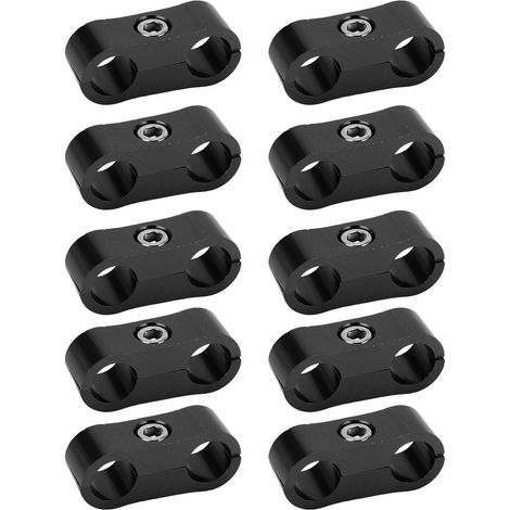 10 colliers de serrage pour séparateurs de tuyaux, colliers de serrage universels en alliage d'aluminium 4AN pour l'installation de tuyaux d'huile, adaptés aux canalisations d'eau et de gaz. (1/5)