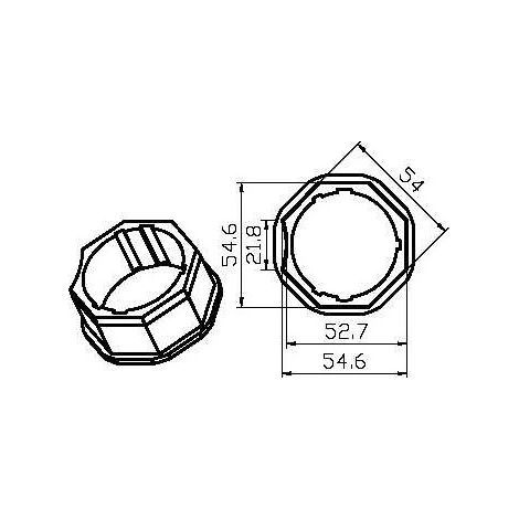 Adaptateur octogonal 58x0,6mm (étoile bonfanti) CAME 001YK5110