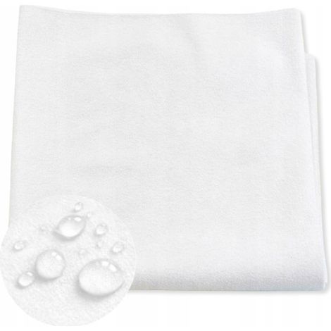 Wasserdichte Matte 120 x 60 cm, wasserdichte Frottee-Unterlage für ein Kinderbett, weiß (1/5)