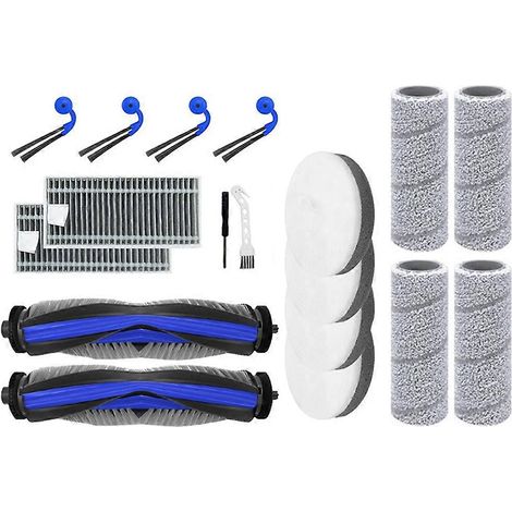Lot de 18 pièces pour Ecovacs Deebot X11 OmniCyclone aspirateur robot de rechange brosse principale et latérale Rouleau Lavage filtre station de base coton (1/5)