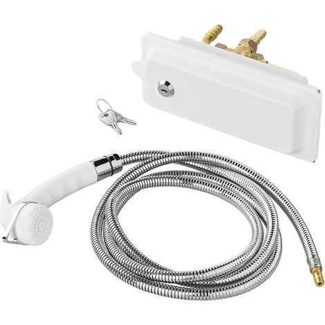 Kit doccia esterna con tubo flessibile e soffione