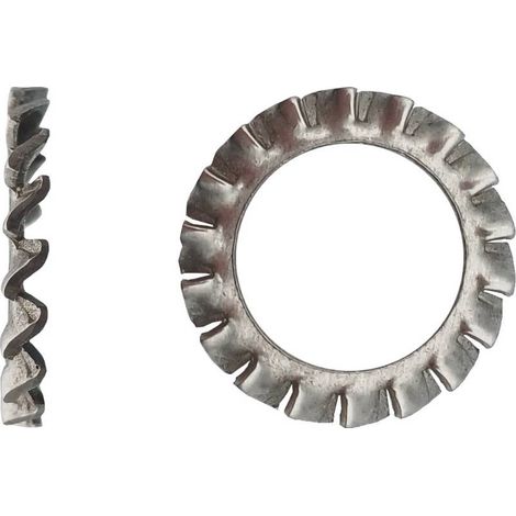 200 Rondelles Denture Extérieure M4 mm - DIN 6798 A - Inox A2 - D-Work