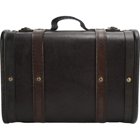 Coffre De Rangement Vintage, Valise Décorative En Bois, Boîte De Rangement Rétro, Accessoires De Photographie, Valise Pour Décorations De Studio à Domicile (1/5)