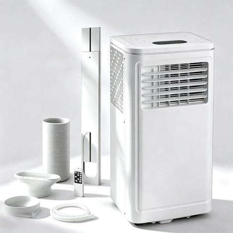 YODOLLA Climatiseur Portable 9000 BTU, Unité Mobile 4-en-1 avec Modes Refroidissement, Ventilation, Déshumidification et Nuit