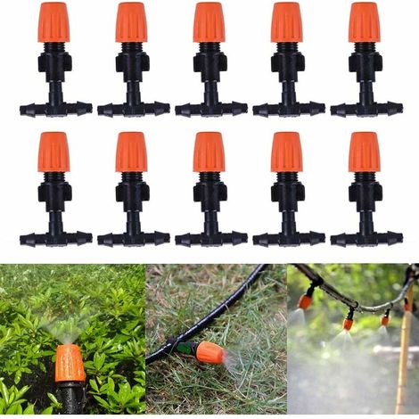 DEESSE SHOP - Système d'irrigation de jardin, 10 pièces kit d'irrigation goutte à goutte système d'arrosage automatique goutte à goutte micro arroseur arbuste goutte à goutte kit buse réglable arroseu (1/5)