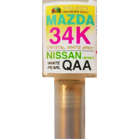 Nissan QAA bianco perla = riparazione graffi vernice auto Mazda 34K Arasystem 10 ml (1/5)
