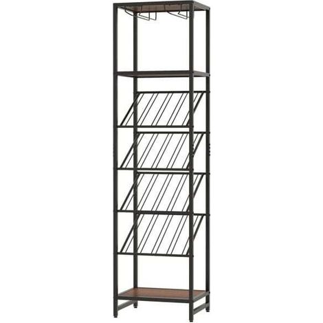 7-Tier Freestanding Wine Rack Liquor Storage Stand (1/5)