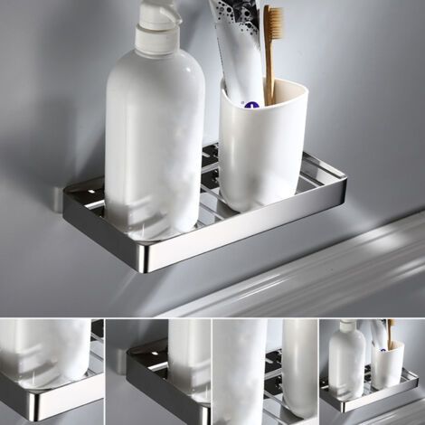 Porte-savon de douche en acier inoxydable 304, porte-savon, éponge, support mural, porte-savon, matériel de salle de bain, pendentif (argent)