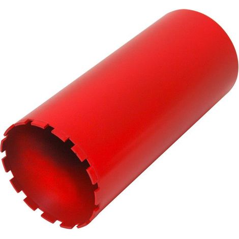 Dema – Cloche-couronne pour carotteuse 180 mm – Longueur utile 400 mm – 15 segments diamant pour béton armé – Raccord 1¼' UNC