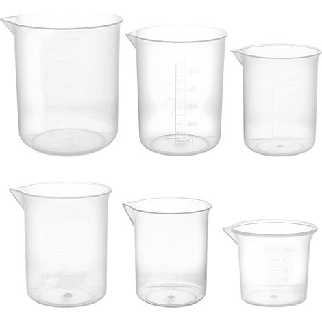 Tasse à Mesurer en Silicone, 25/50/100/150/250/500 ml Verre Doseur ML, Tasses à Mesurer, Gobelet Doseur avec Gradué, Verres Doseurs pour Moule Silicone Resine Epoxy Cuisine Laboratoire (1/5)