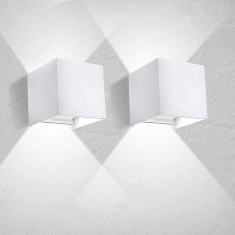Applique murale LED 2 x 12 W pour intérieur et extérieur, étanche IP65, orientable à 120° (haut/bas), COB (1/5)
