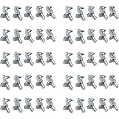 10x taquet acier étagère équerre tenon 5mm support fixation attache armoire (1/2)