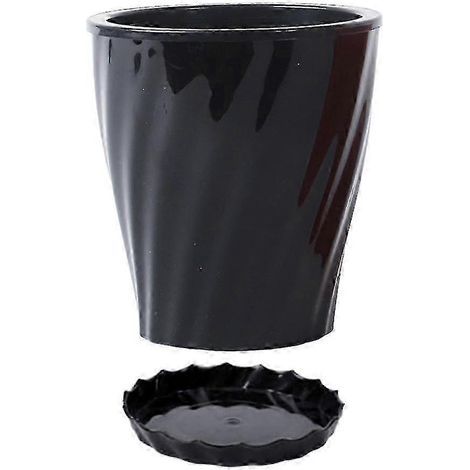Wavy Design Flower Plant Pot Automatic Absorbing Water Resin Tabletop Planter Jikaix (1/5)