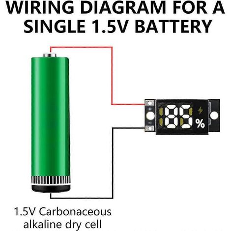 Mini indicateur de puissance, testeur de capacité de batterie 1/2 x 1,5 V, module d'affichage numérique de la puissance de la batterie par LED. (1/5)