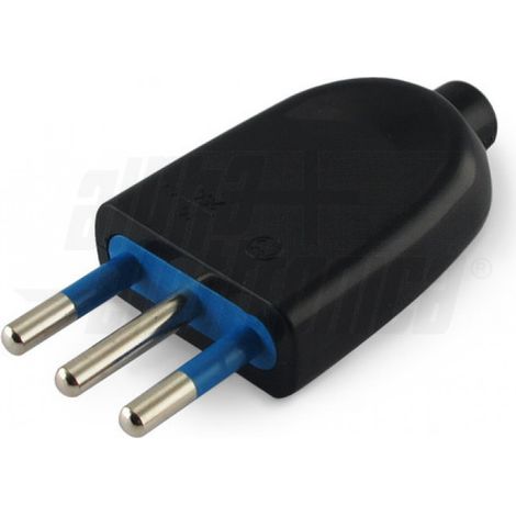 Spina Di Connessione 3 Poli Italia 10A Nera