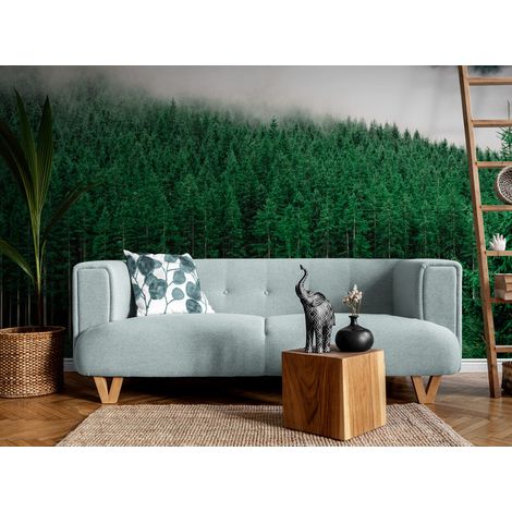 Papier Peint Forêt - Sapins et Nuages - 400 x 260 cm (1/2)