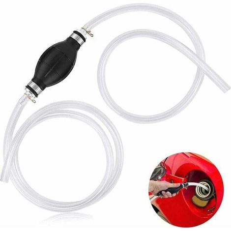 Benzin-Handpumpe für Transferpumpe, Handkraftstoffpumpe, mit 2 m tragbarem Siphonschlauch, tragbare Kraftstoffversorgungspumpe, Notkraftstoffpumpe (1/4)