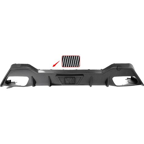 Difusor trasero para parachoques, ABS de alta calidad, reemplazo directo, aspecto de fibra de carbono. (1/2)