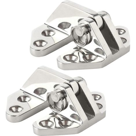 2 charnières de trappe marine en acier inoxydable 316 poli miroir, goupille amovible, quincaillerie pour bateaux (1/5)