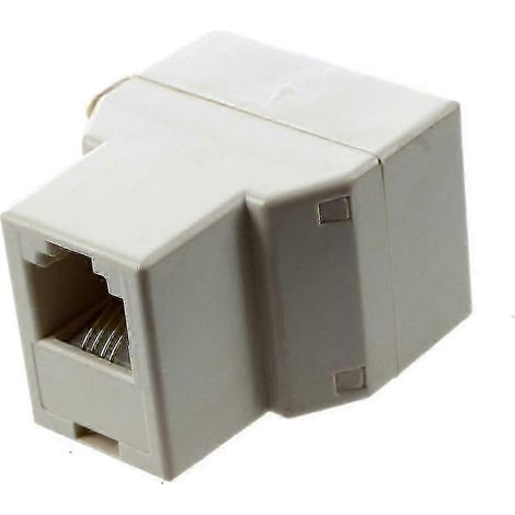 Adaptateur de connecteur répartiteur téléphonique RJ11 femelle 4 broches 1 vers 2 (1/5)