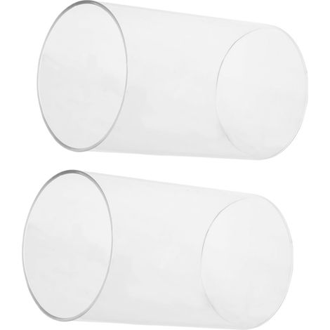 2pièces Cloche à Bougie Transparente Cloche Verre pour Bougie Dôme Décoratif Verre à De Bureau Accessoire pour Maison Lot (1/5)