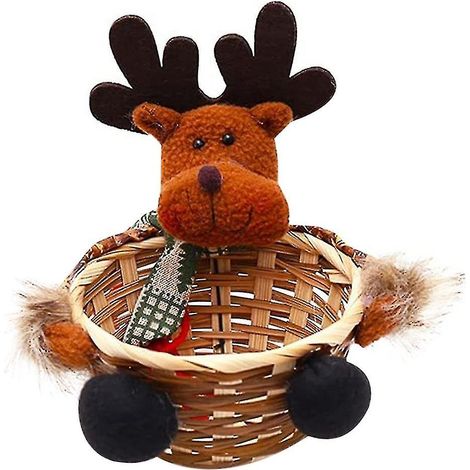 Boîte à bonbons de Noël, décoration de Noël, panier cadeau en forme d'élan (1/5)