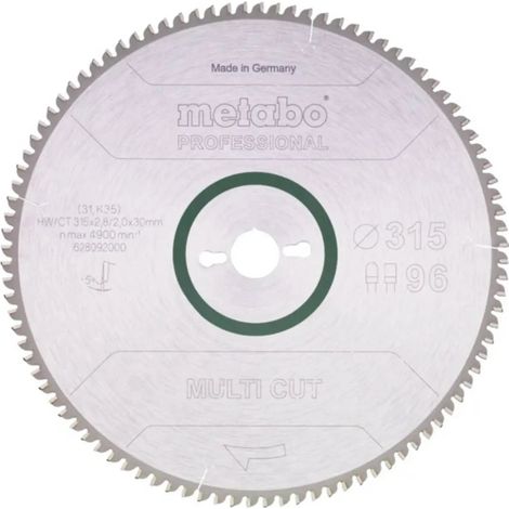 [GEBRAUCHT] B-Ware Metabo Kreissägeblatt Sägeblatt Laminat 315 Mm 30 Mm 2 Mm 96 Zähne Trapez