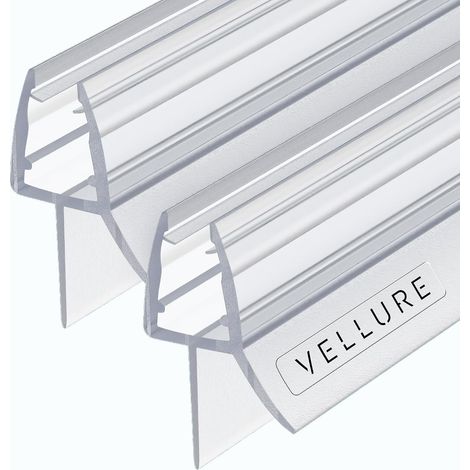 Joint Porte Douche - 2 Pièces - Caoutchouc PVC - Étancheité Glass 6mm - Pour Cabine Douche - Longueur 100cm (1/5)