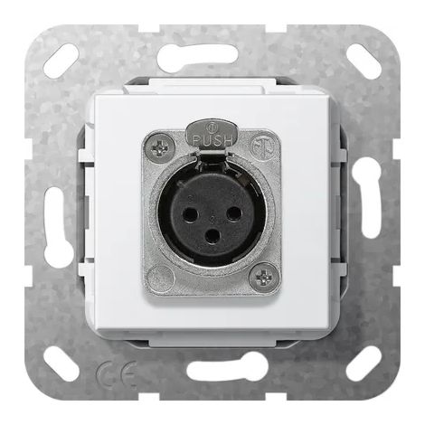 Gira Conector XLR serie D inserto Blanco puro [566703], 5667 03