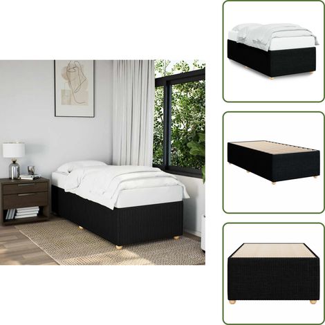 Bettgestell Schwarz Stoff - Bettgestell - Bettgestelle - Bett - Betten (1/5)