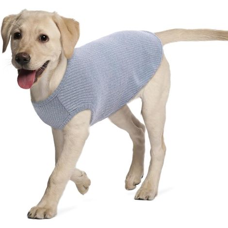 Pull Rayé Chien - Sweat Fin, Vêtement Chat, T-Shirt Été (Bleu XL) (1/5)