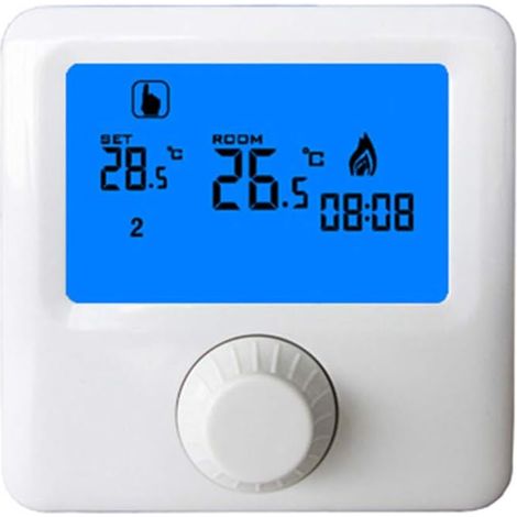 Thermostat numérique programmable hebdomadaire pour chaudière à gaz avec écran LCD (1/5)
