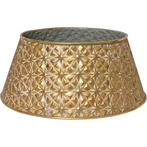 Copribase para árbol de Navidad en hierro oro antiguo 57 × 25 cm (1/4)