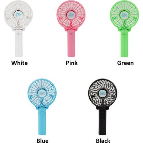 TRADE SHOP - Mini Ventilatore Elettrico Ricaricabile Con Micro Usb Reclinabile 180° Gradi -
