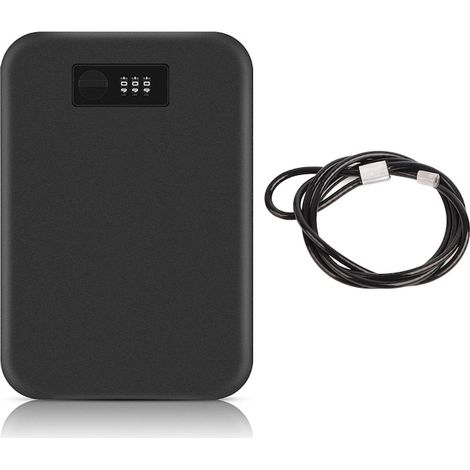 Coffre-fort portable à combinaison, en acier laminé à froid, petite taille, sécurité pour documents, bijoux et valeurs (1/5)