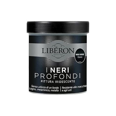 LIBERON - PITTURA IRIDESCENTE I NERI PROFONDI NUOVO NERO VERDE OPACO 500ML (1/3)