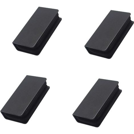 Serrure magnétique pour porte en verre, lot de 4 charnières rectangulaires pour porte en verre, loquet magnétique pour armoire en verre de 3-5 mm, Type C (1/5)