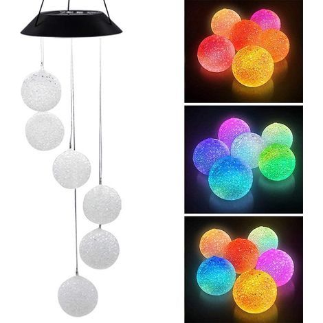 Carillon éolien, lampe solaire de jardin, éclairage de jardin, lampe solaire décorative, lampe de jardin étanche à LED pour terrasse, patio, cour, pelouse, arrière-cour (1/4)