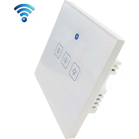 Interrupteur mural intelligent triple commande tactile, application eWeLink, prise britannique, 2 A (1/5)
